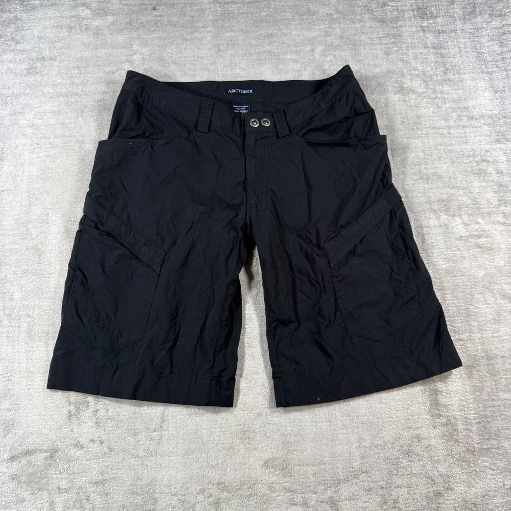Arcteryx Cargo Shorts Mens 34 Black Technical Hiking Stretch Outdoors Techwear